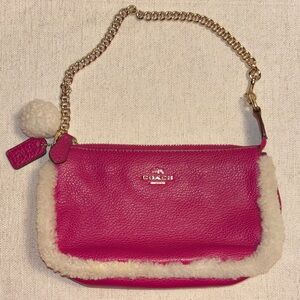 Coach Nolita 19 Shearling and Fuchsia Leather